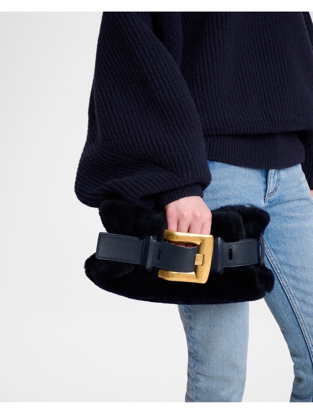 Balmain Mini Anthem Bag In Shearling - Picture 4 of 10